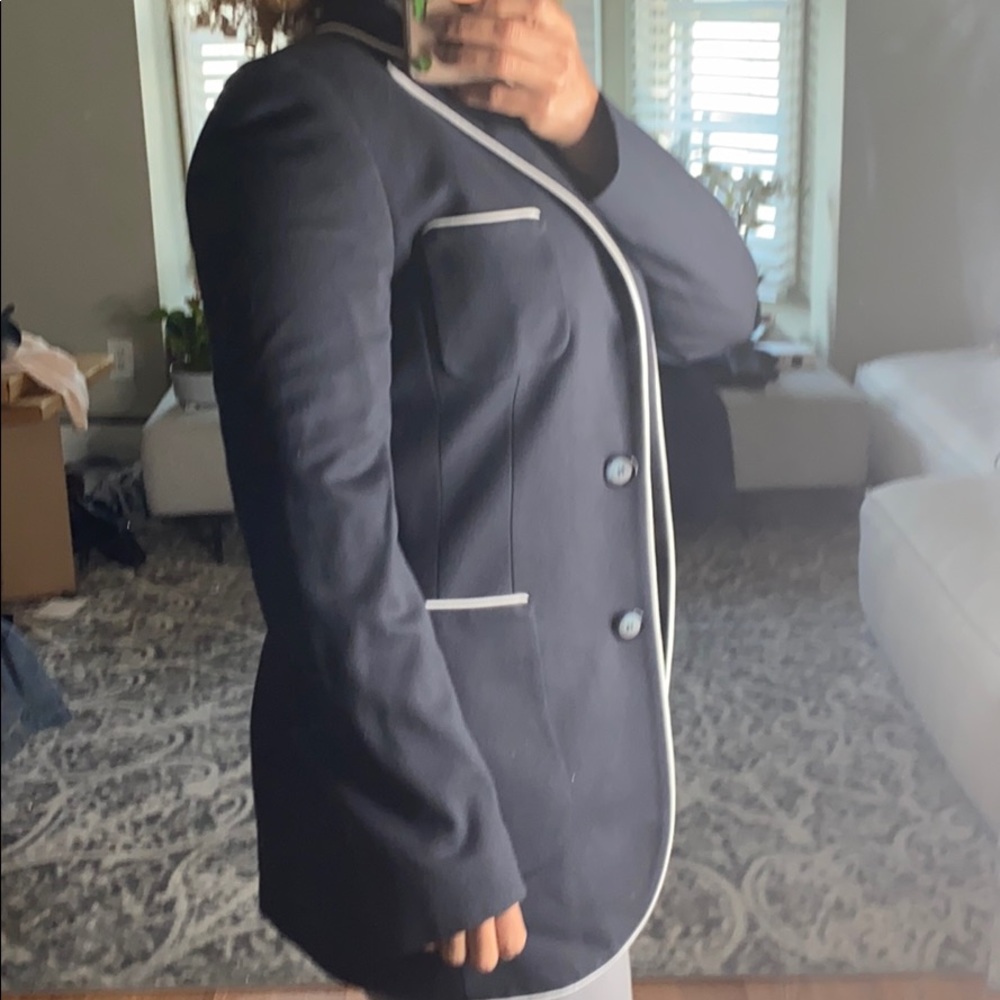 Escada white edge details blazer